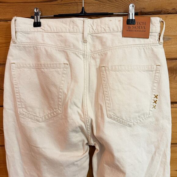 SCOTCH & SODA Mens The Standard Cream Jeans Size 30/32 - Picture 5 of 9